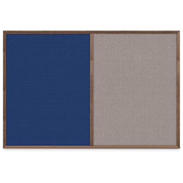 United Visual Products Slim Style Indoor Enclosed Corkboard, 24 UV502SC-BRONZE-RUBBER - main